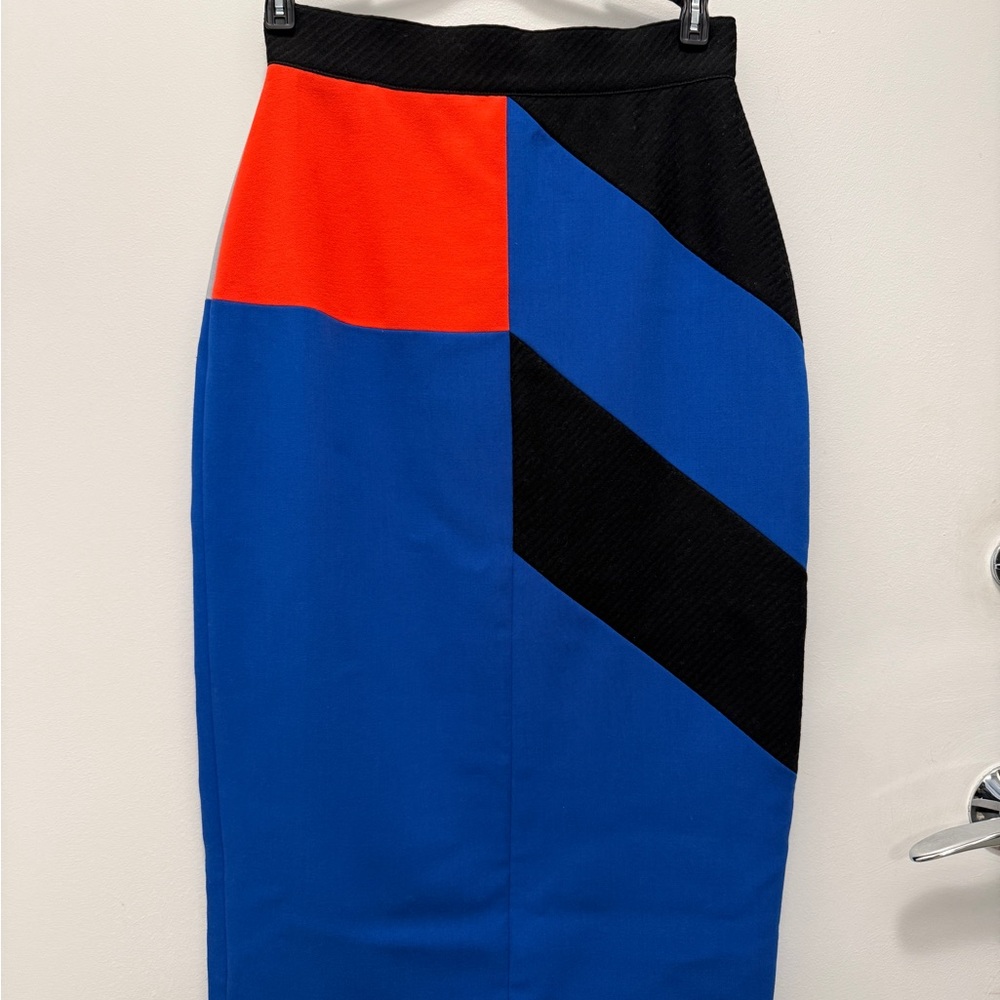 Roksanda Ilincic Vibrant Pencil Skirt - Red, Blue, Black
